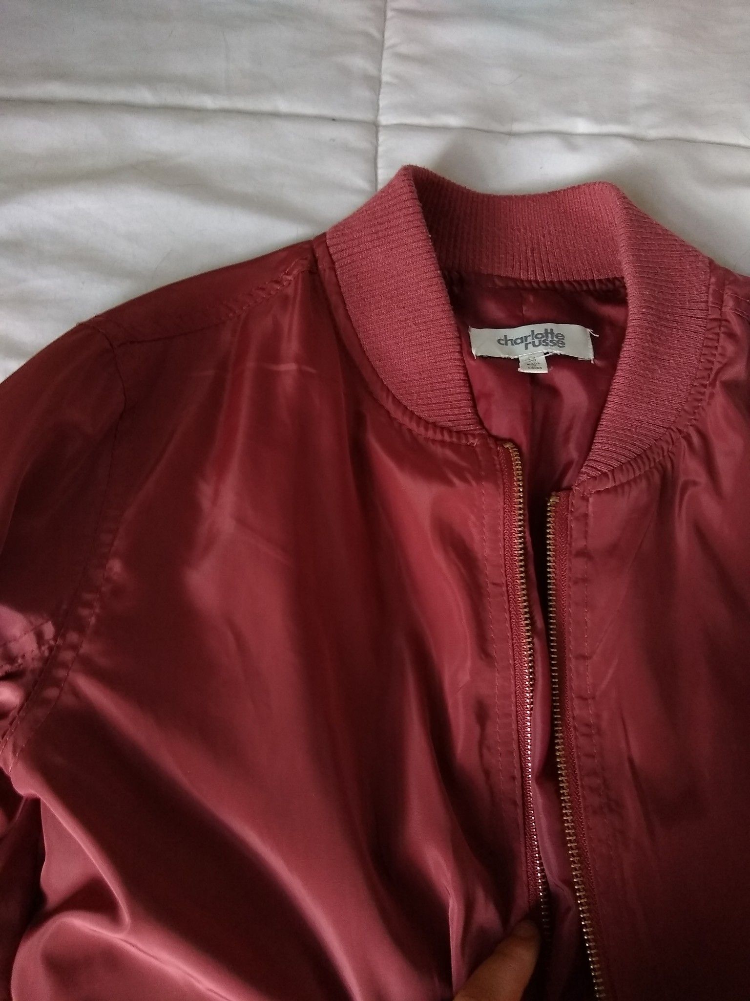 Rose pink bomber jacket !!