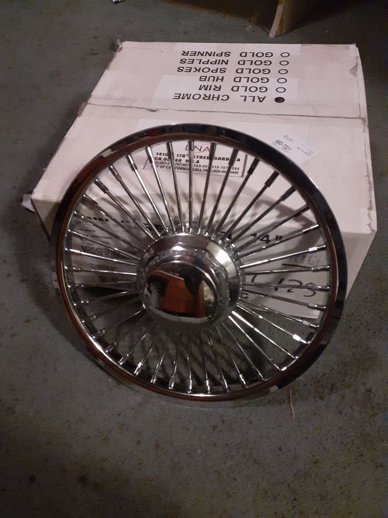 Luxor 14" wire wheel adapter.50 spokes