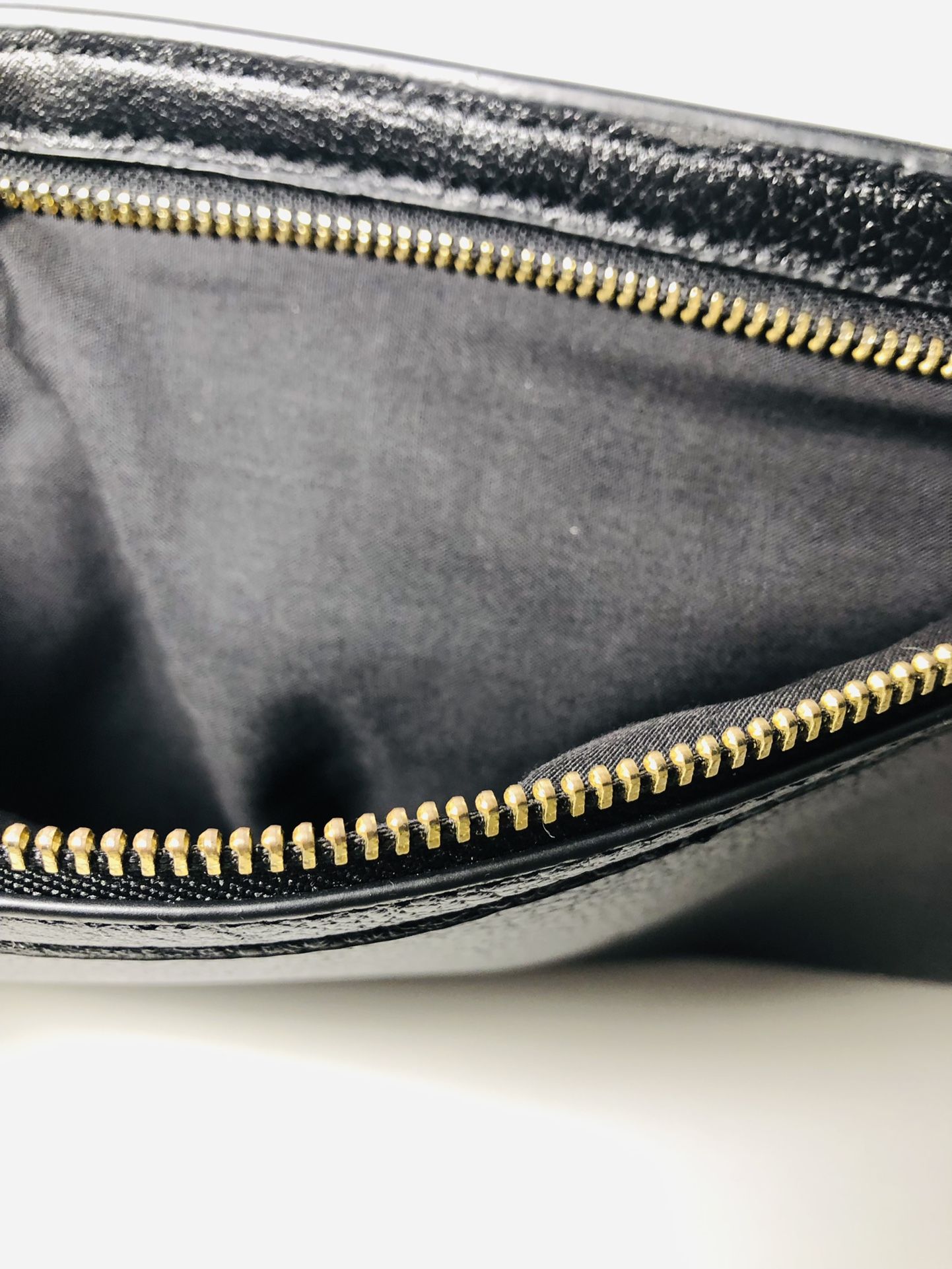 Banana Republic Crossbody Purse Black With Gold Chain Straps