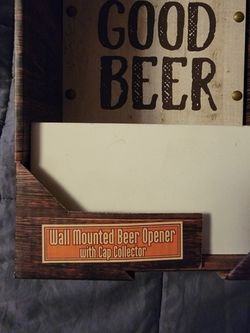 Boston Warehouse/Wall Mounted Beer OPENER with Cap Collector  Thumbnail
