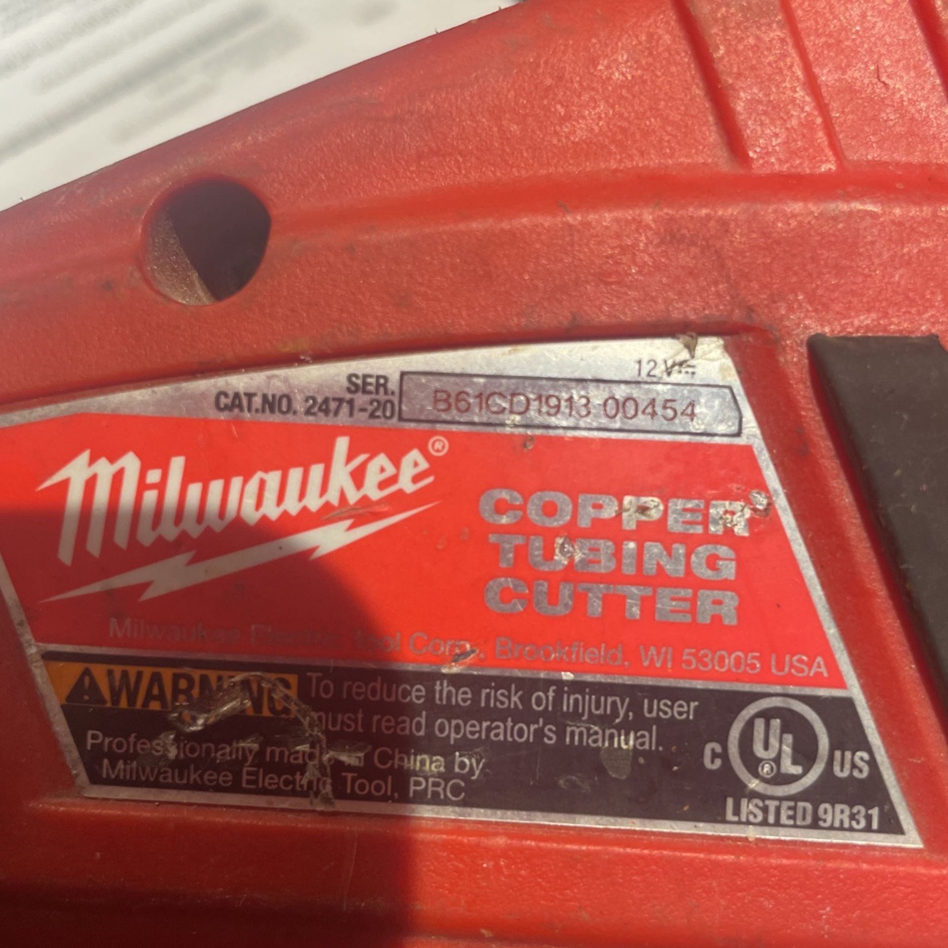 Milwaukee COPPER TUBING CUTTER