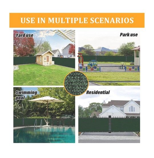 Dark Green 4X50 Foot Privacy Screen (Fence, Deck, Pool Privacy!)