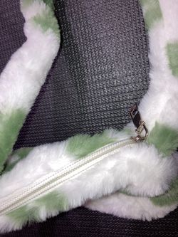  Cute green flower plush purse Thumbnail