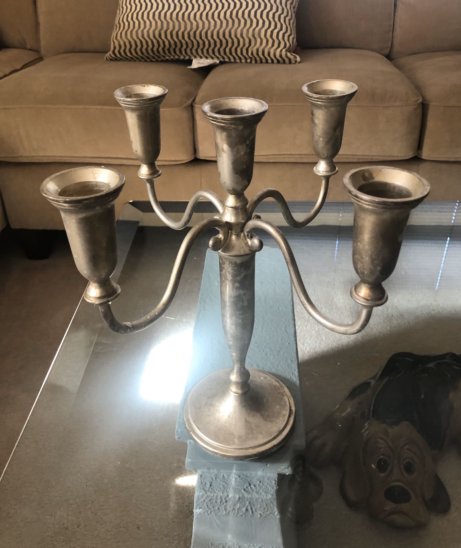 Silver plated candelabra