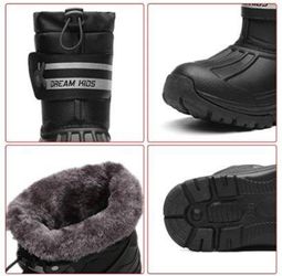 NEW size 7 oddler Snow Boots Boys & Girls Lightweight Waterproof Cold Thumbnail