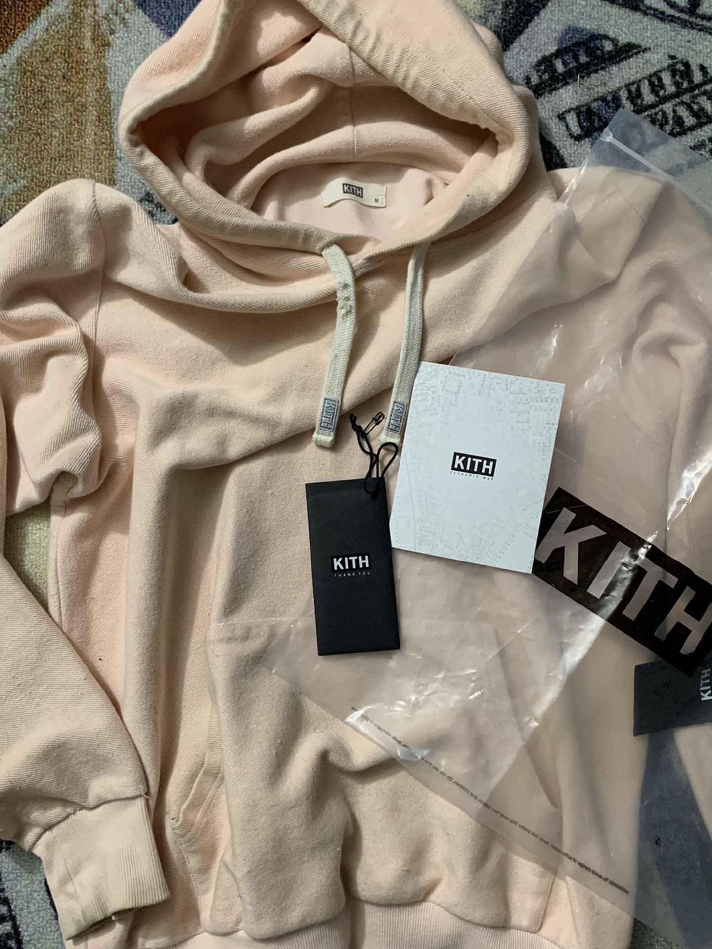 Kith Overwashed Cotton Pink Hoodie