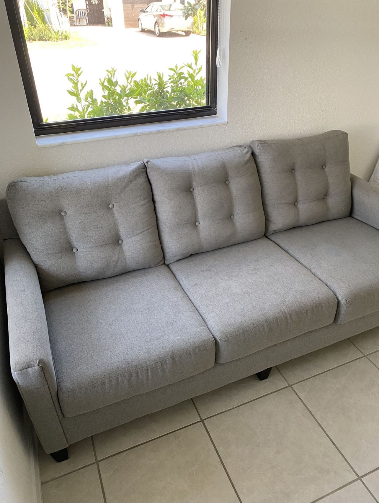 Beautiful Modern Comfortable Grey Sofa