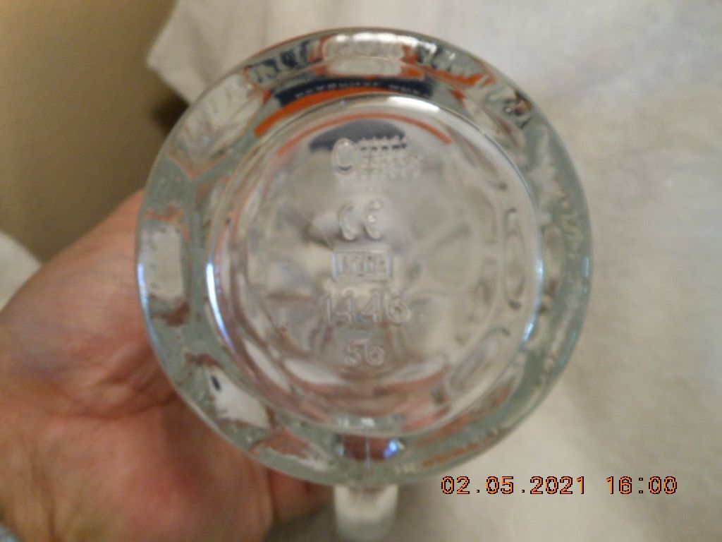 Samuel Adams Beer Octoberfest Mug Dimpled Glass Stein 0.5L
