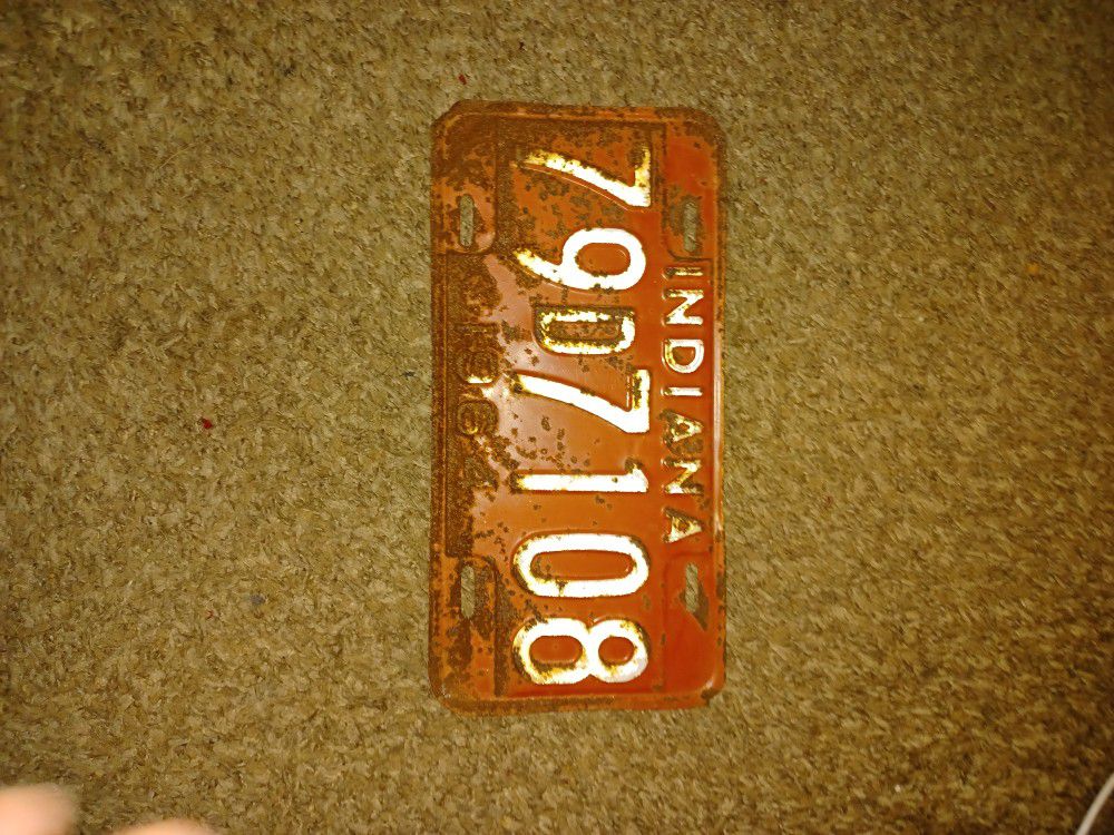 1964 INDIANA LICENSE PLATE 