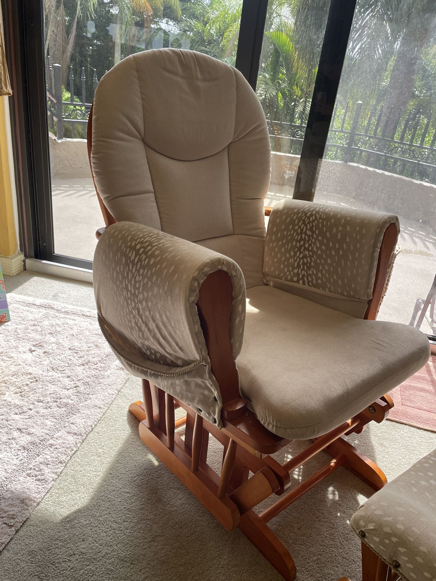Custom Upholstered Glider Chair
