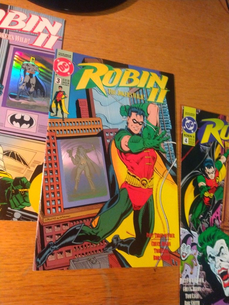 ROBIN II COMICS WITH HOLOGRAM ..ISSUES 2, 2 VARIANT, 3,4...4 ISSUES IN ALL