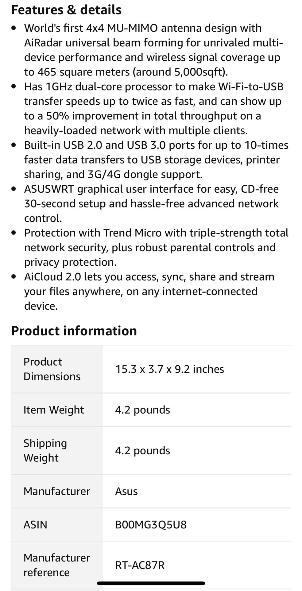 Asus Ac-2400 router