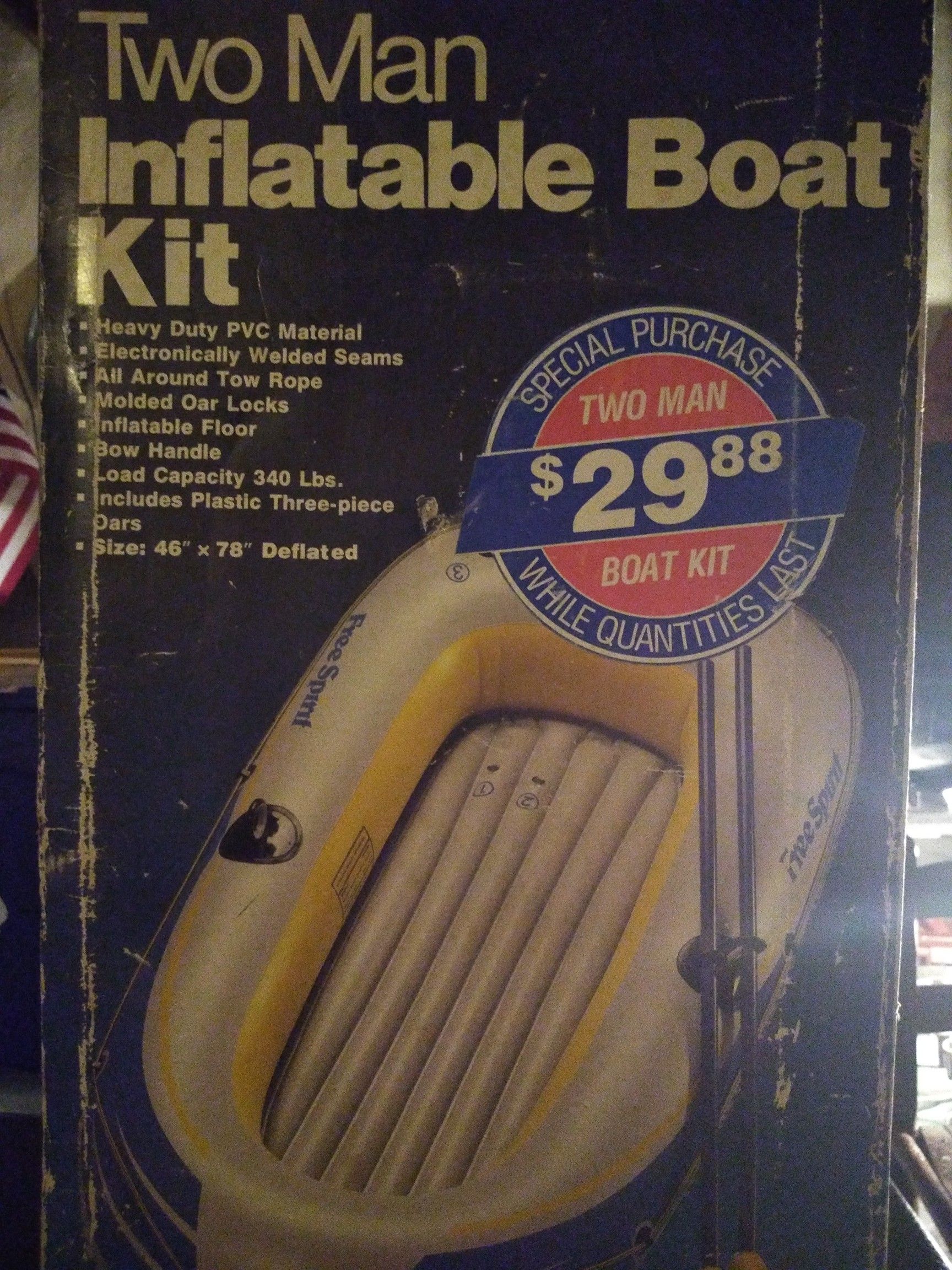 Two man inflatable boat