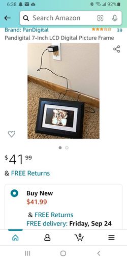 7"  LED Digital Photo Frame With Remote Thumbnail