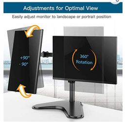 Dual Computer Monitor Stand Up To Two 32" Monitors Thumbnail
