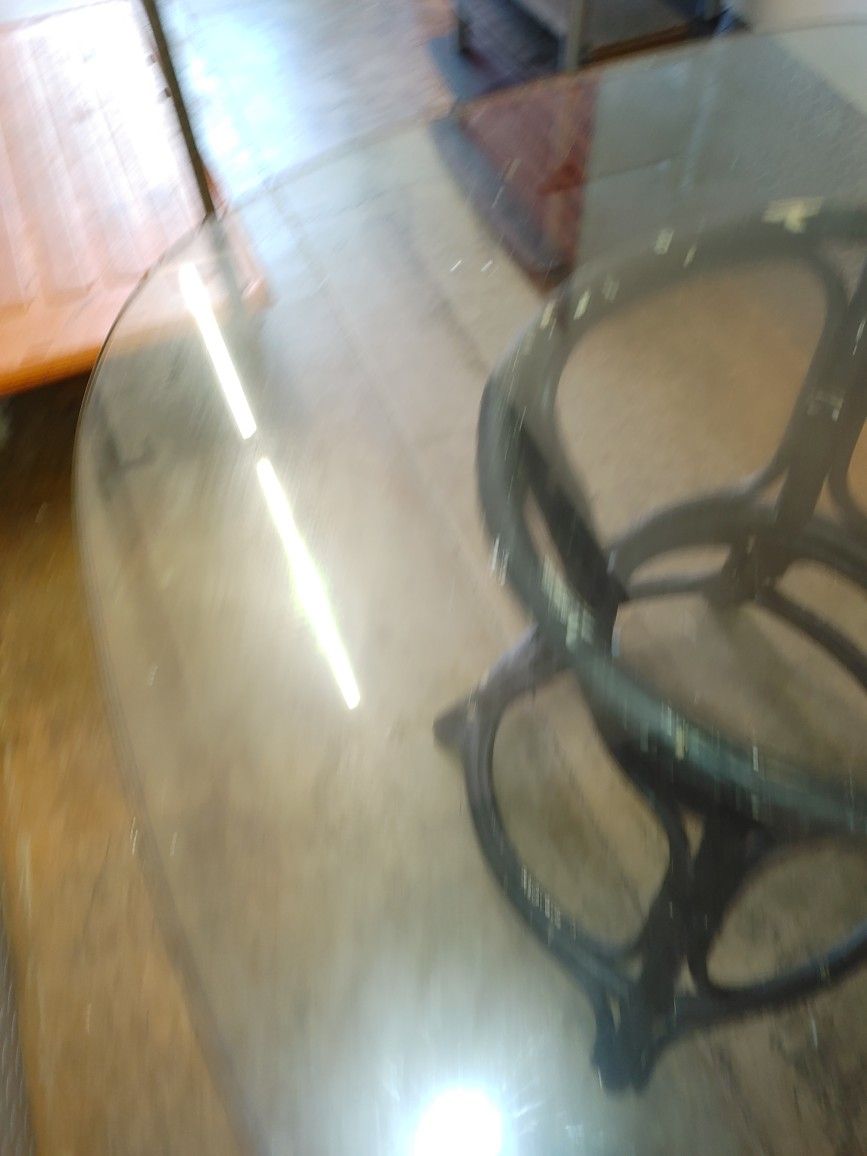 Strong Sturdy Glass Top Table