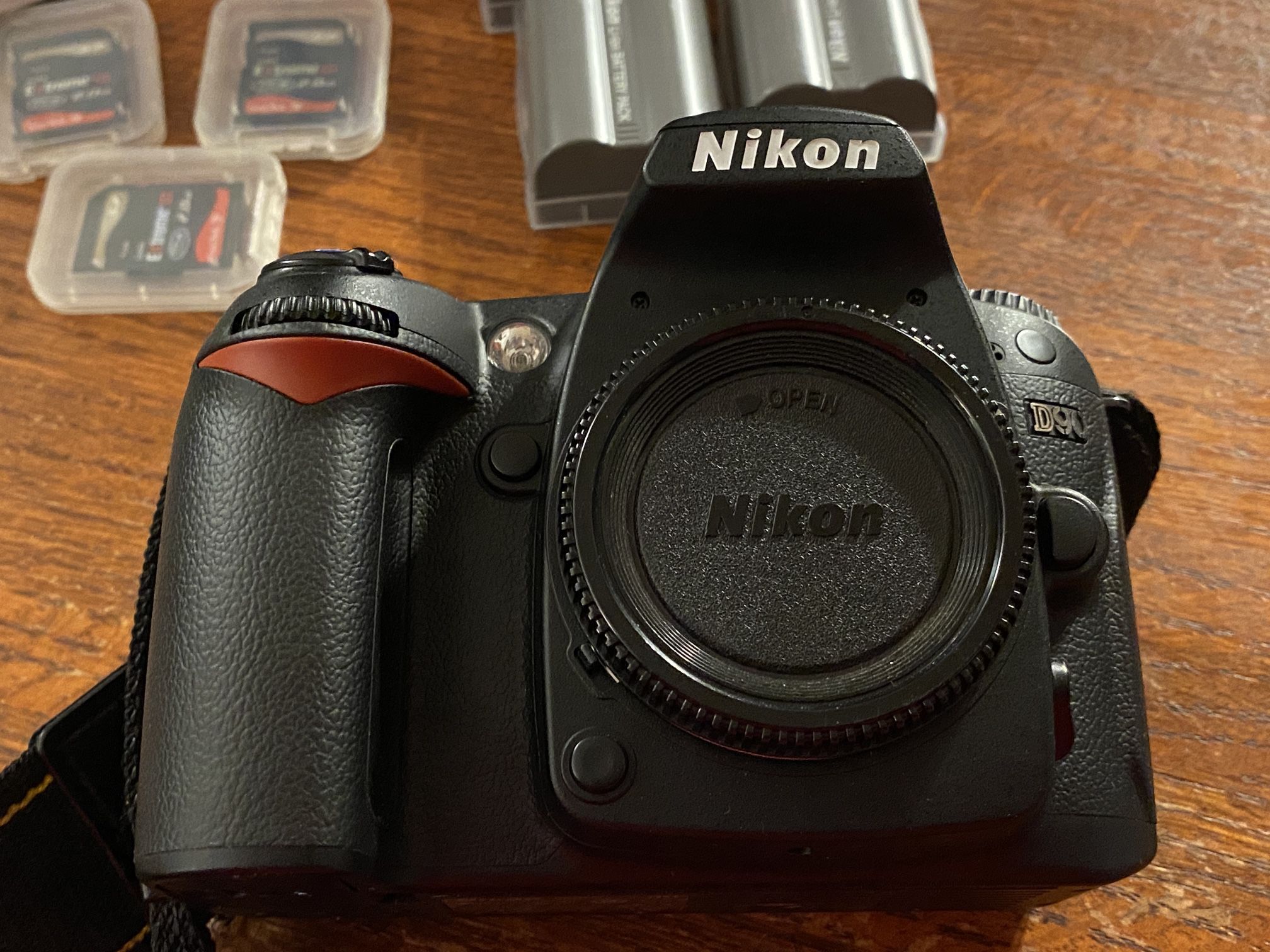 Nikon D90 DSLR Camera Body W/ Acc.