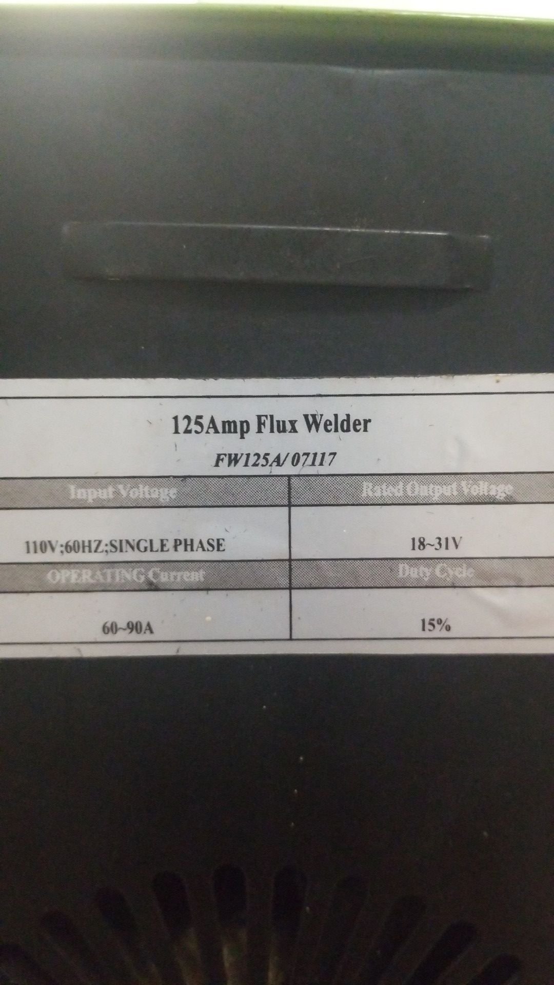 125 Amp Flux Welder Speedway Series