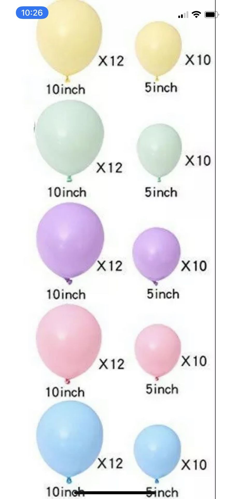 22 Globos color Verde, Amarillo, Rosado, Morado o celeste colores pasteles