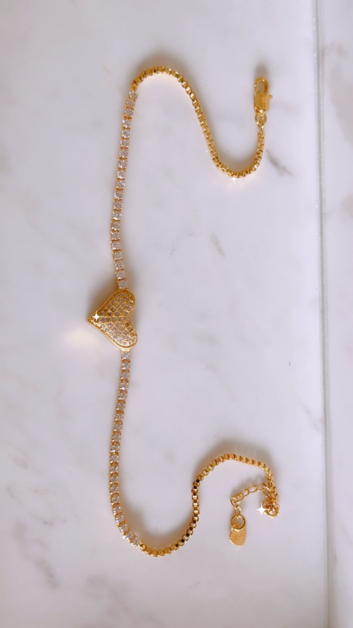 Rhinestone heart anklet. Absolutely gorgeous. Brand new
