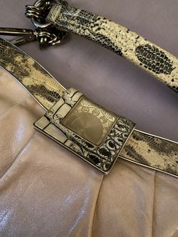 Vintage Prada Handbag With Snakeskin And Chain Strap Thumbnail