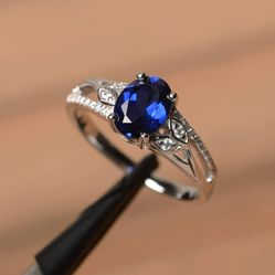 "Refine Oval Pure Zircon Romantic Silver Elegant Rings for Women, PD590
  Thumbnail