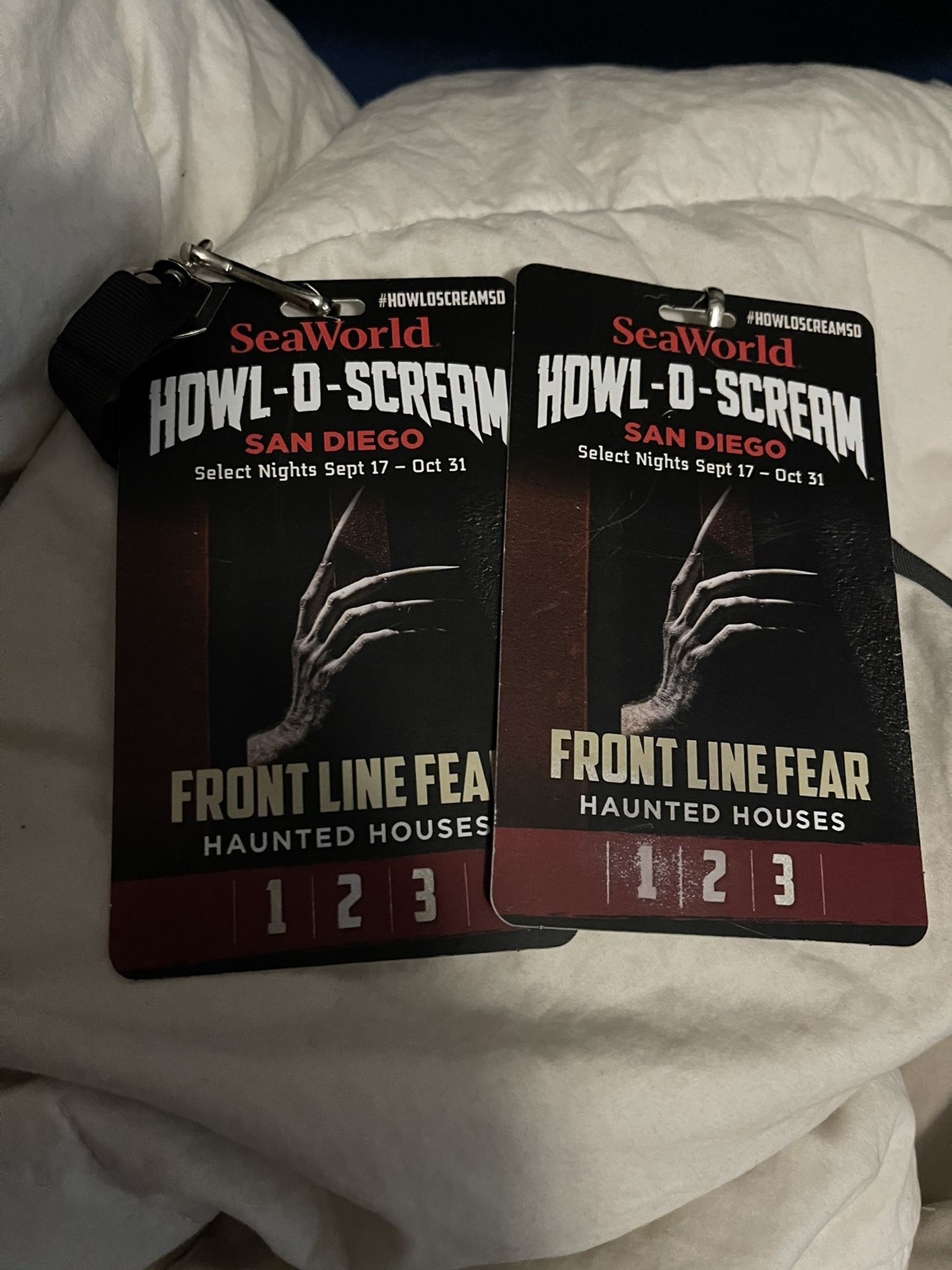 SeaWorld Howl O Screm Font Line Pass