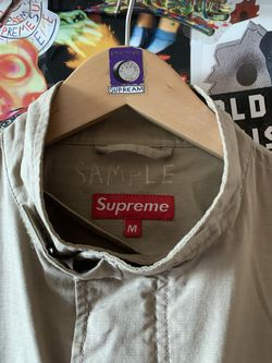 Sample Supreme Ripstop BDU Shirt Jacket Khaki Medium Largr 2009 RARE M65 Thumbnail