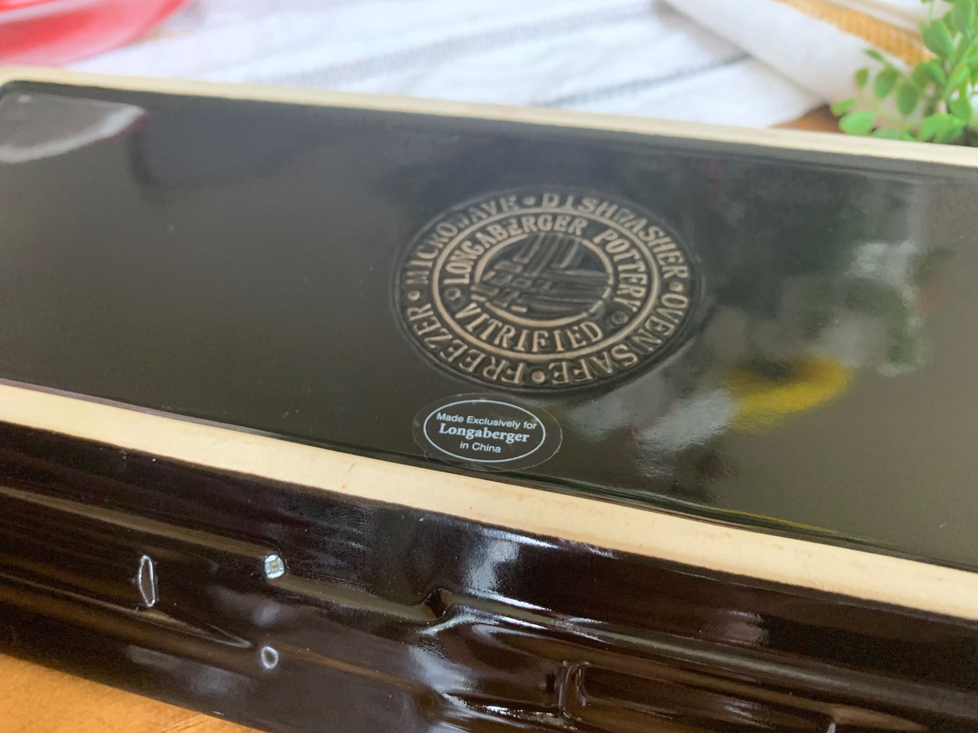 Longaberger onyx serving tray