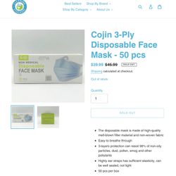 Cojin Disposable Face Masks Thumbnail