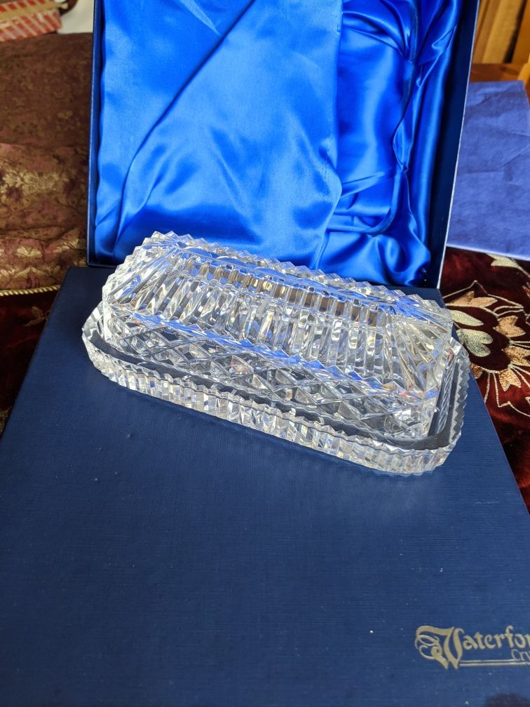 Waterford crystal butter dish