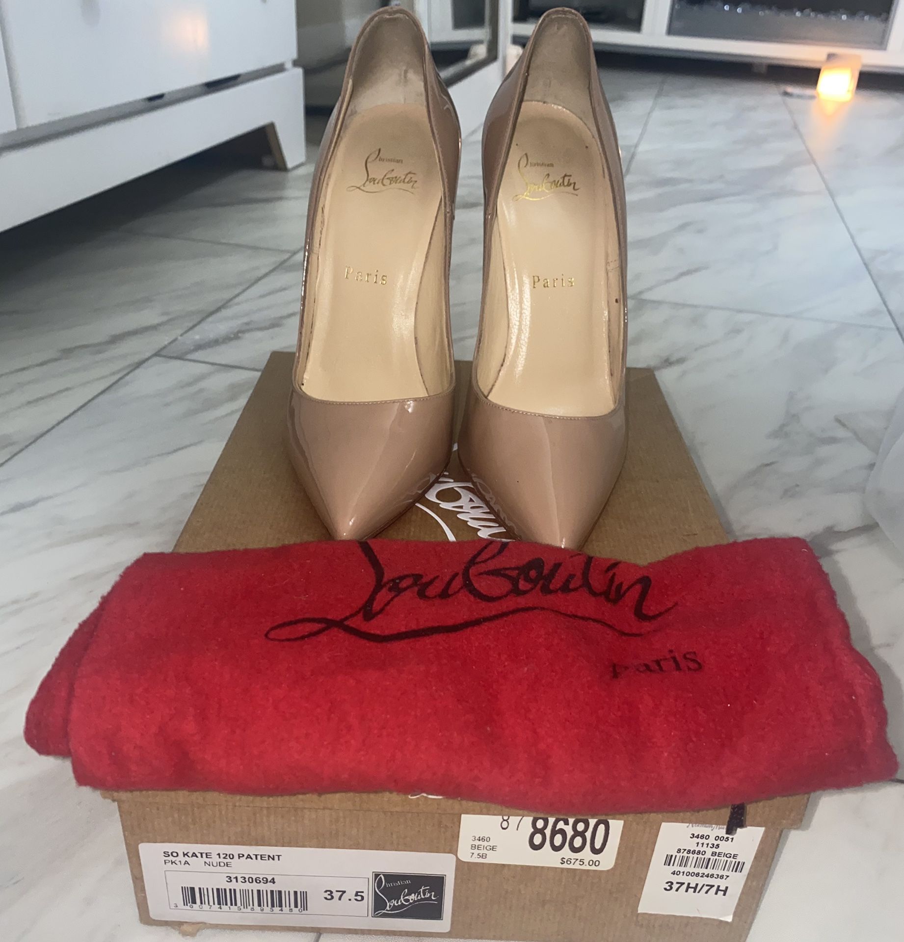 Nude Christan Louboutin Pointed Toe Heels