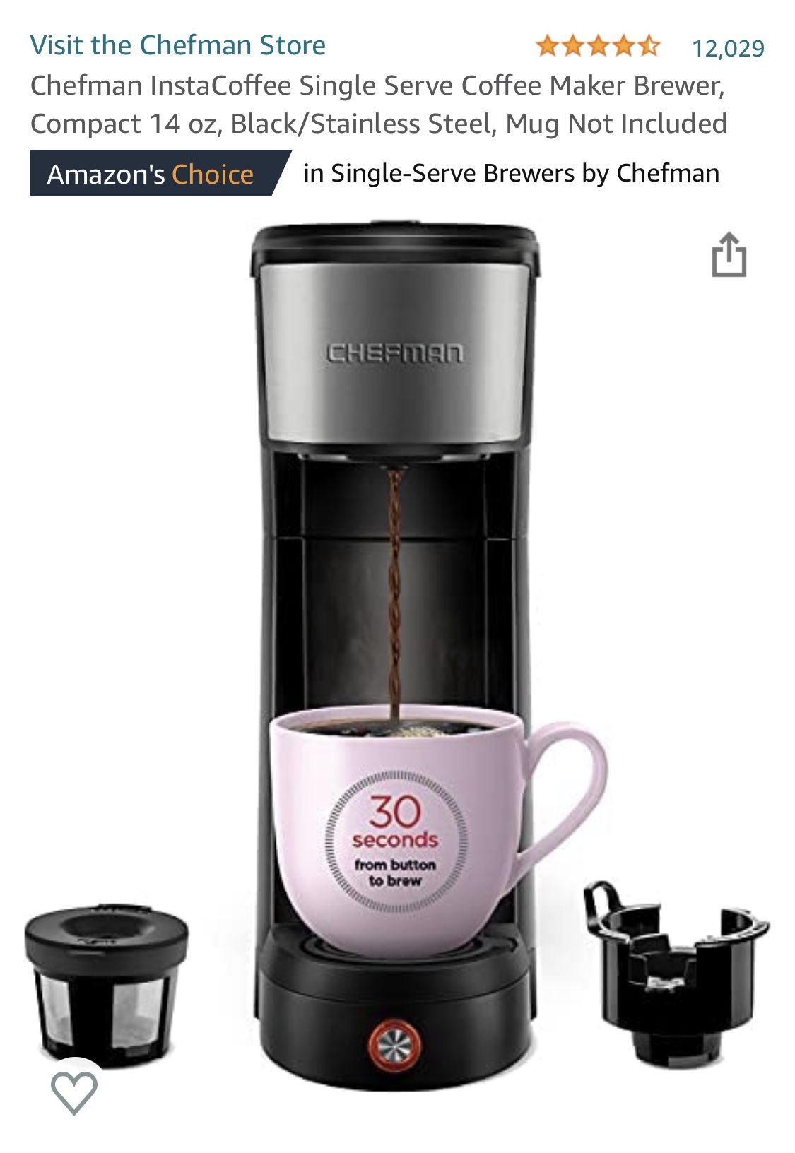 Chefman Single Serve Coffee Maker