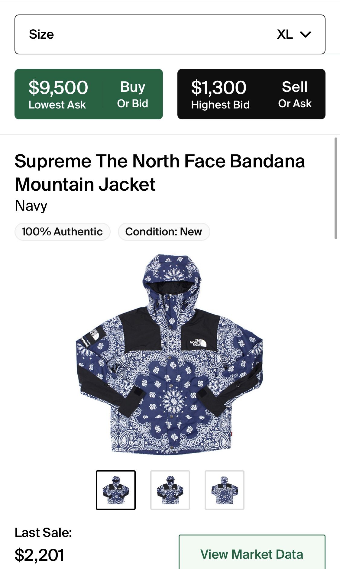 Northface X Supreme Bandana Jacket Black, Red And Blue. All Sizes Available 