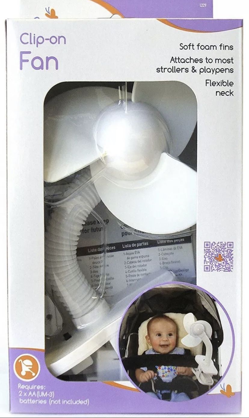 Dream Baby Stroller Buddy Clip-On Fan (White)