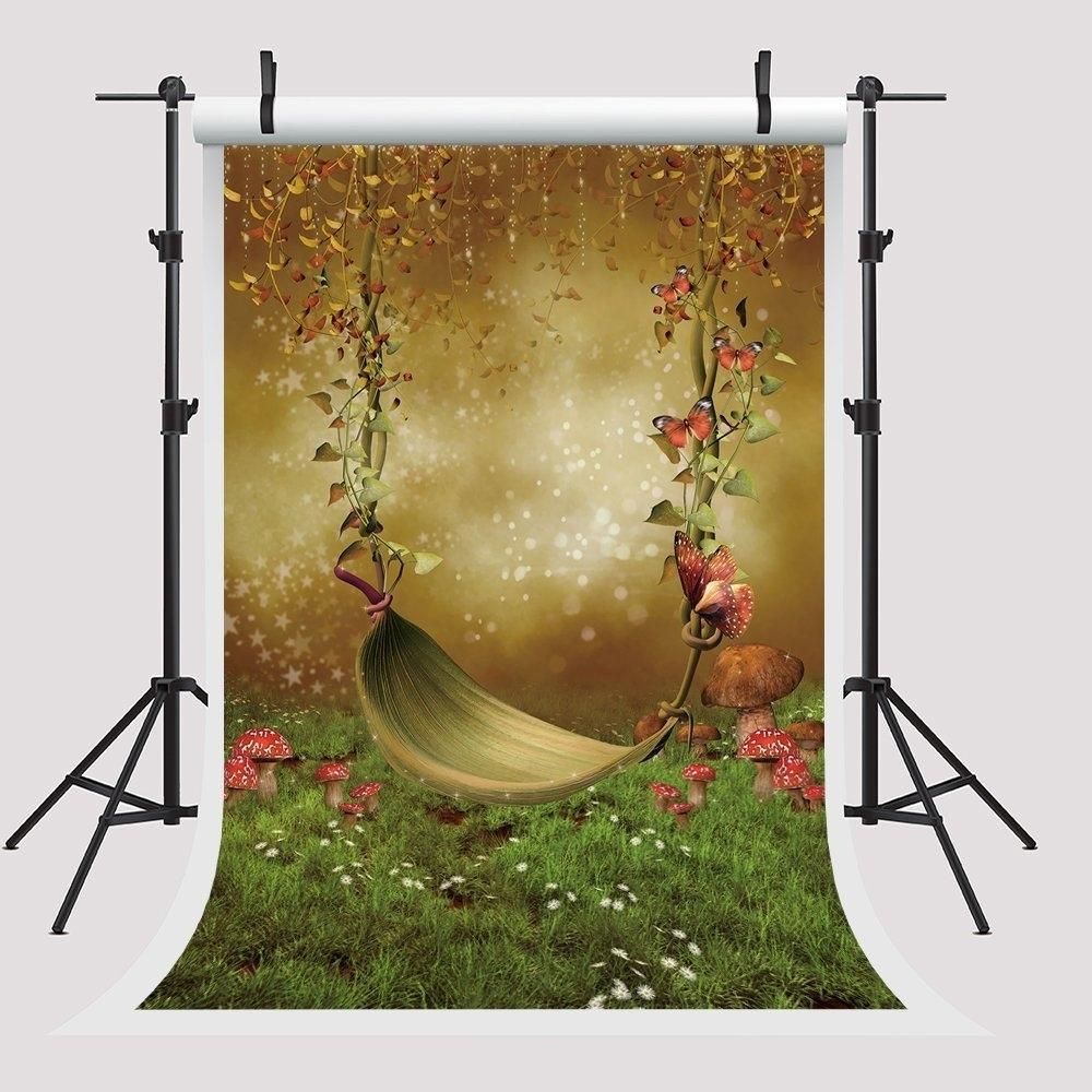 5x7ft Party Booth Props Mushroom Backdrops for Photography Polka Photo Booth Props for Children