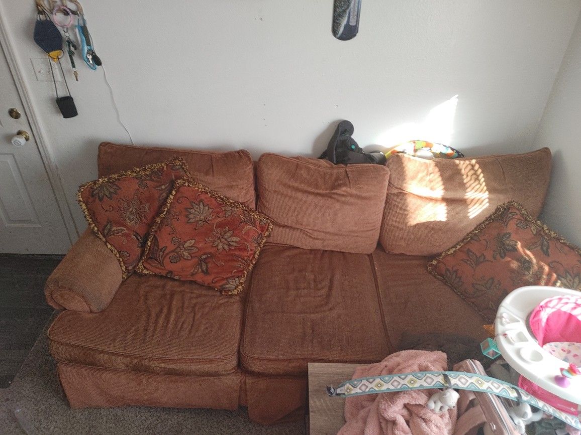 Oversized Couch, Chair And Ottoman