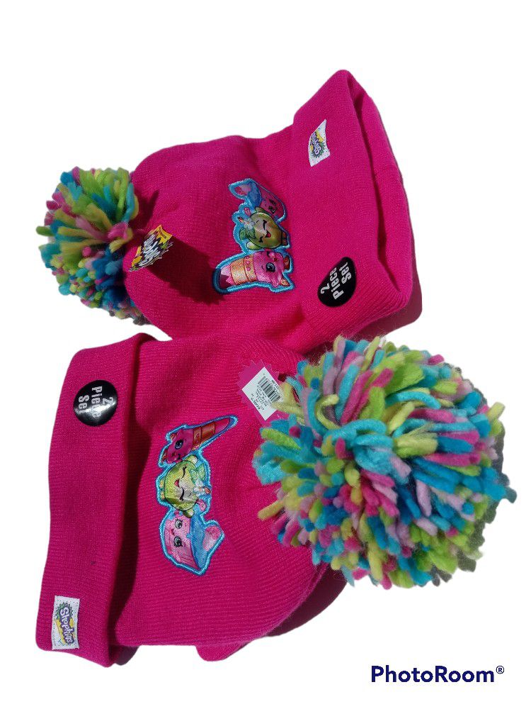 Lot of 2 NWT Shopkins Girls 2 Piece Sets Hat Mittens/ Gloves Pink One Size 4-12 New with Tags Flaw

Includes two 2 piece sets, for a total of 4 items: