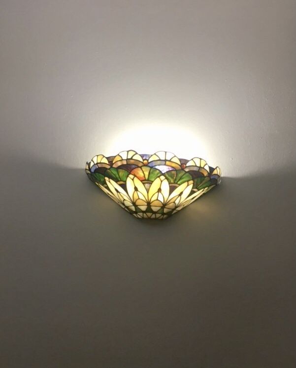 Tiffany Stained Glass Chandelier& Sconces