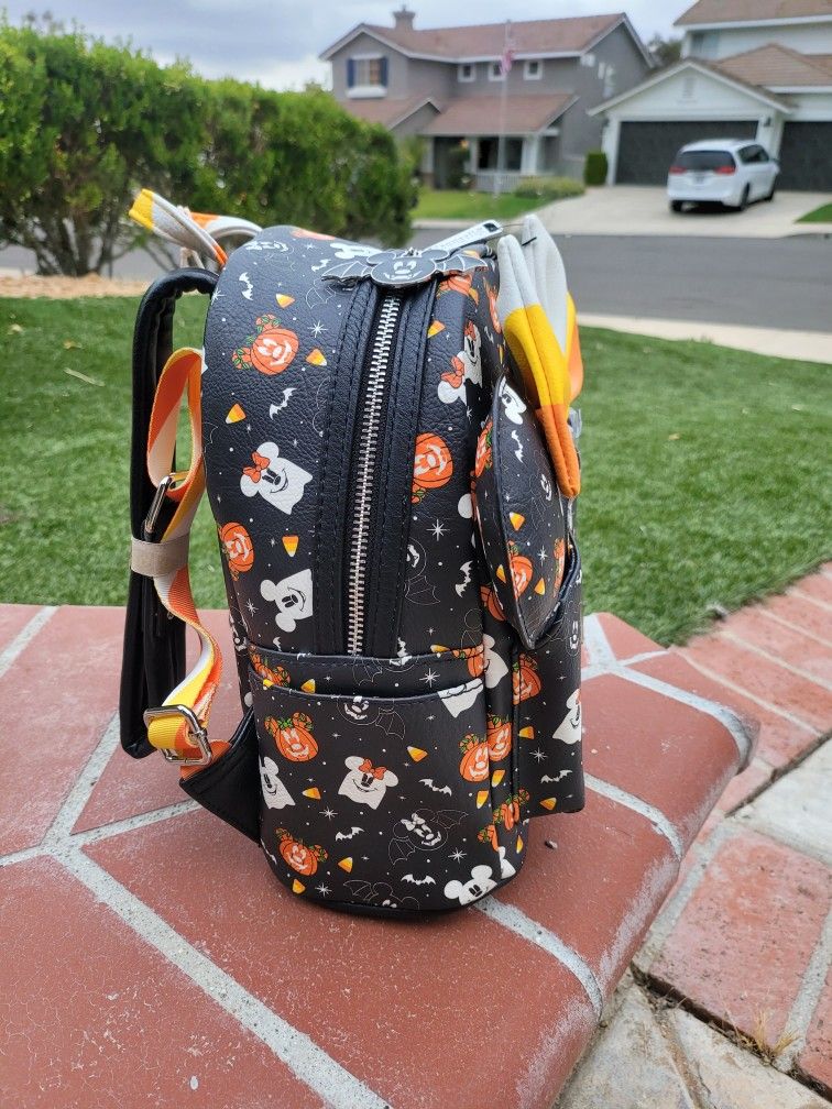 Mickey and Minnie Mouse Spooky Mini-Backpack and Ears Headband Set