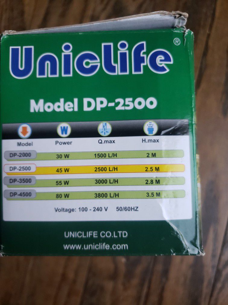 Uniclife (650) GPH Submersible/Inline Water Pump for Pond Pool Fountain Aquarium Fish Tank

