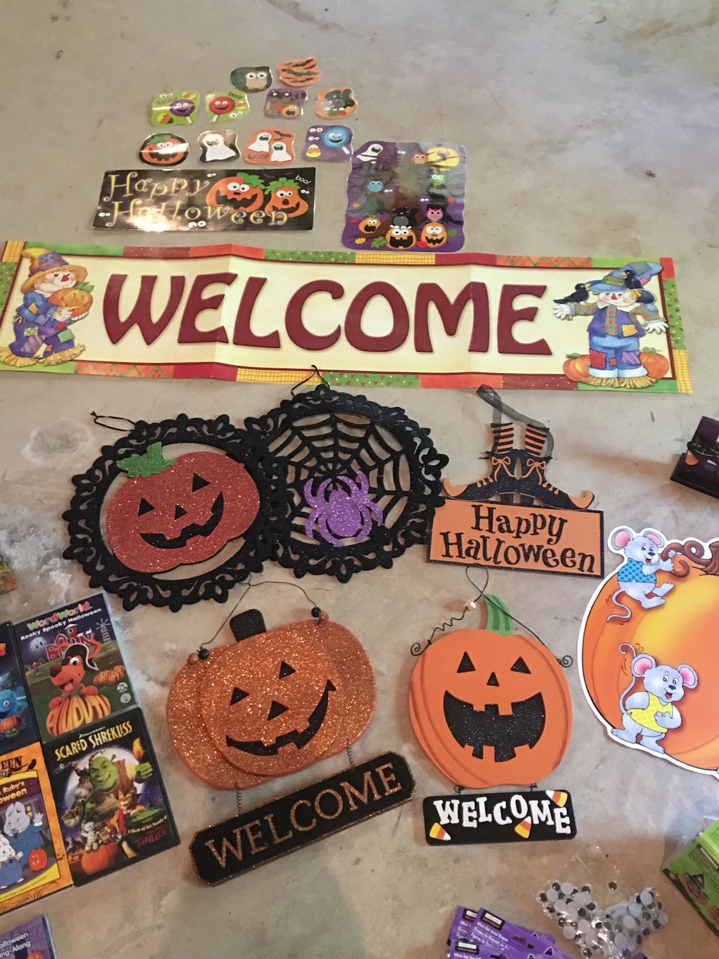 Halloween decorations, items, and crafts