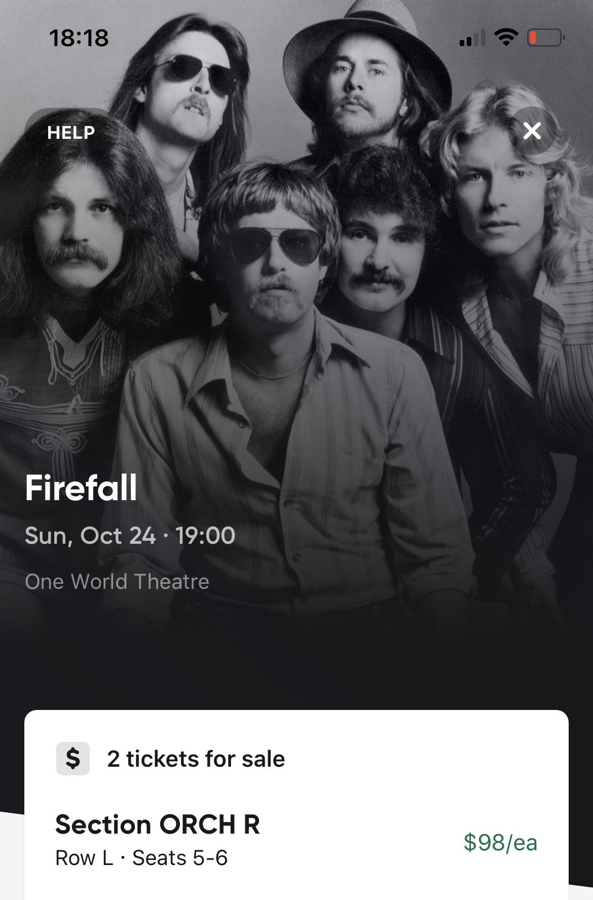 Firefall Concert Tickets - Oct24