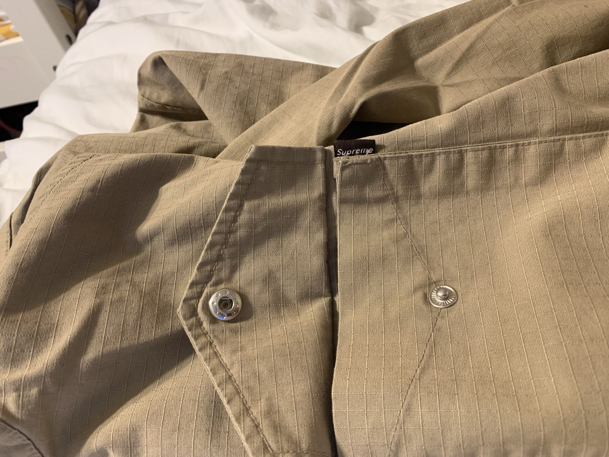 Sample Supreme Ripstop BDU Shirt Jacket Khaki Medium Largr 2009 RARE M65