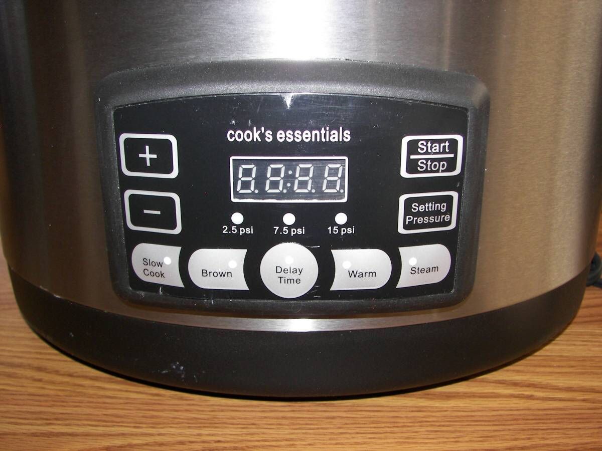 Cooks Essentials 5.25qt Electric Oval Stainless Steel Digital Pressure