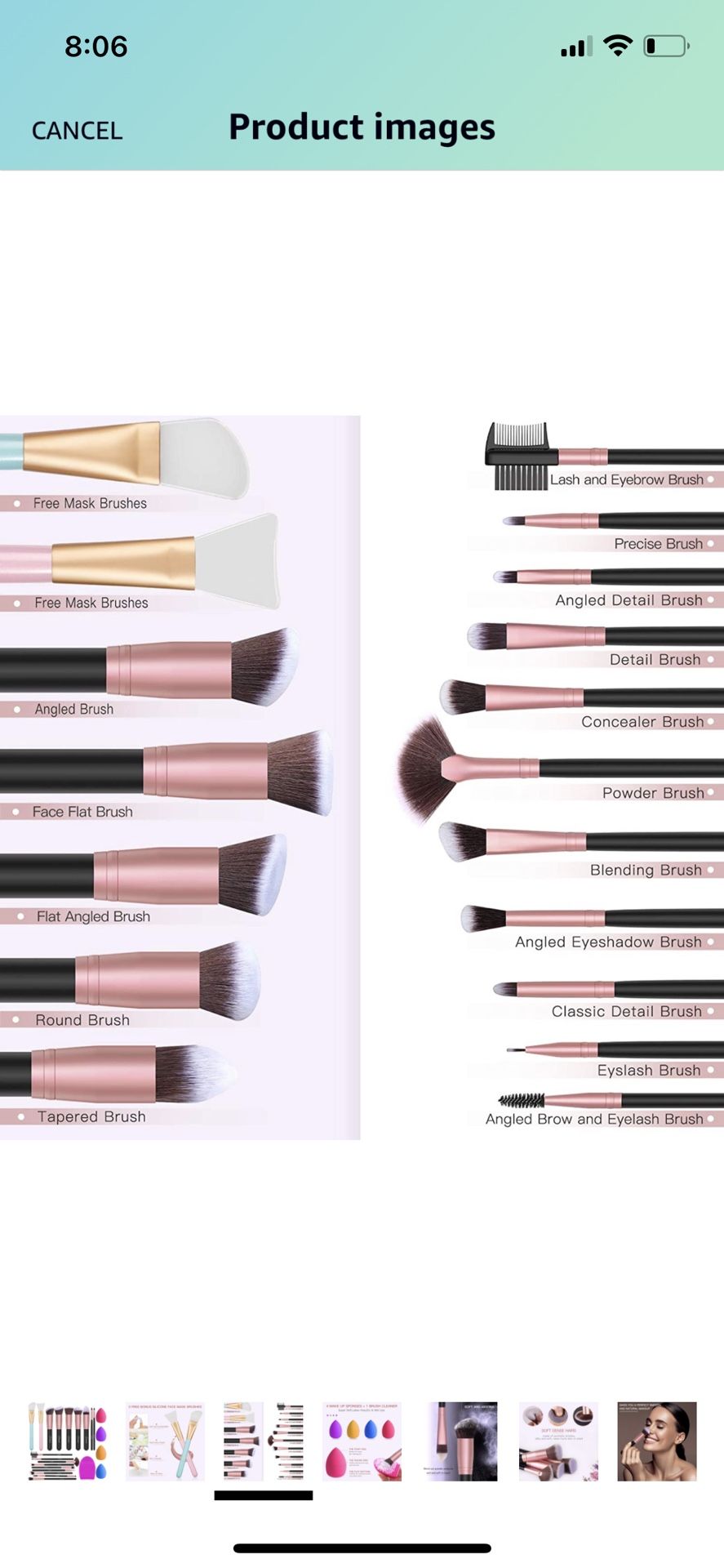 BESTOPE Makeup Brushes 16Pcs Professional Makeup Brush Set 2 Silicone Face Mask Brushes&4 Blender Sponge&1 Brush Cleaner Premium Synthetic Foundation