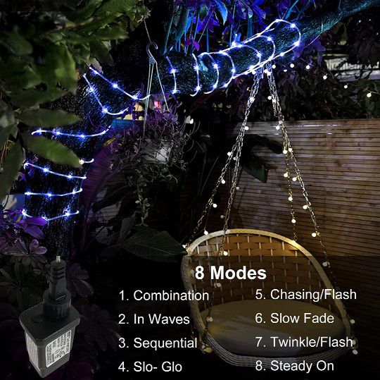 Rope Lights 99ft 720 LED 8 Modes Twinkle Durable Flexible Lights with Timer & Memory for Xmas Decor Patio Pool Bedroom Landscape Lighting
