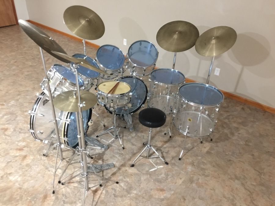 Fibes Double Forte Clear Cristalite Drum Set for Sale in Parma Heights