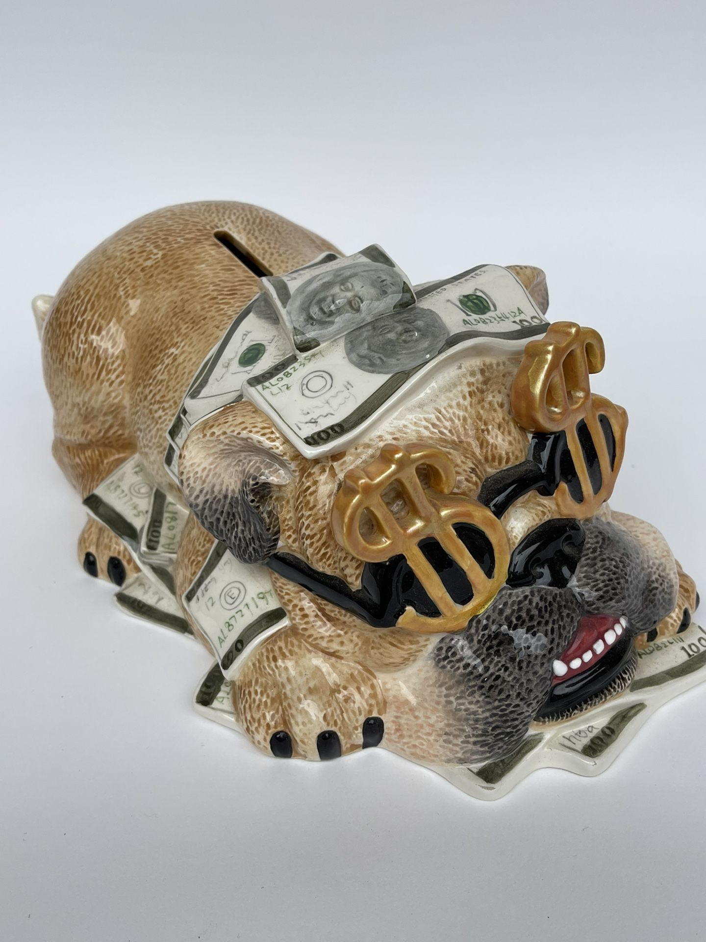 Art Sculpture Decor Money Gift Furniture Dog Puppy