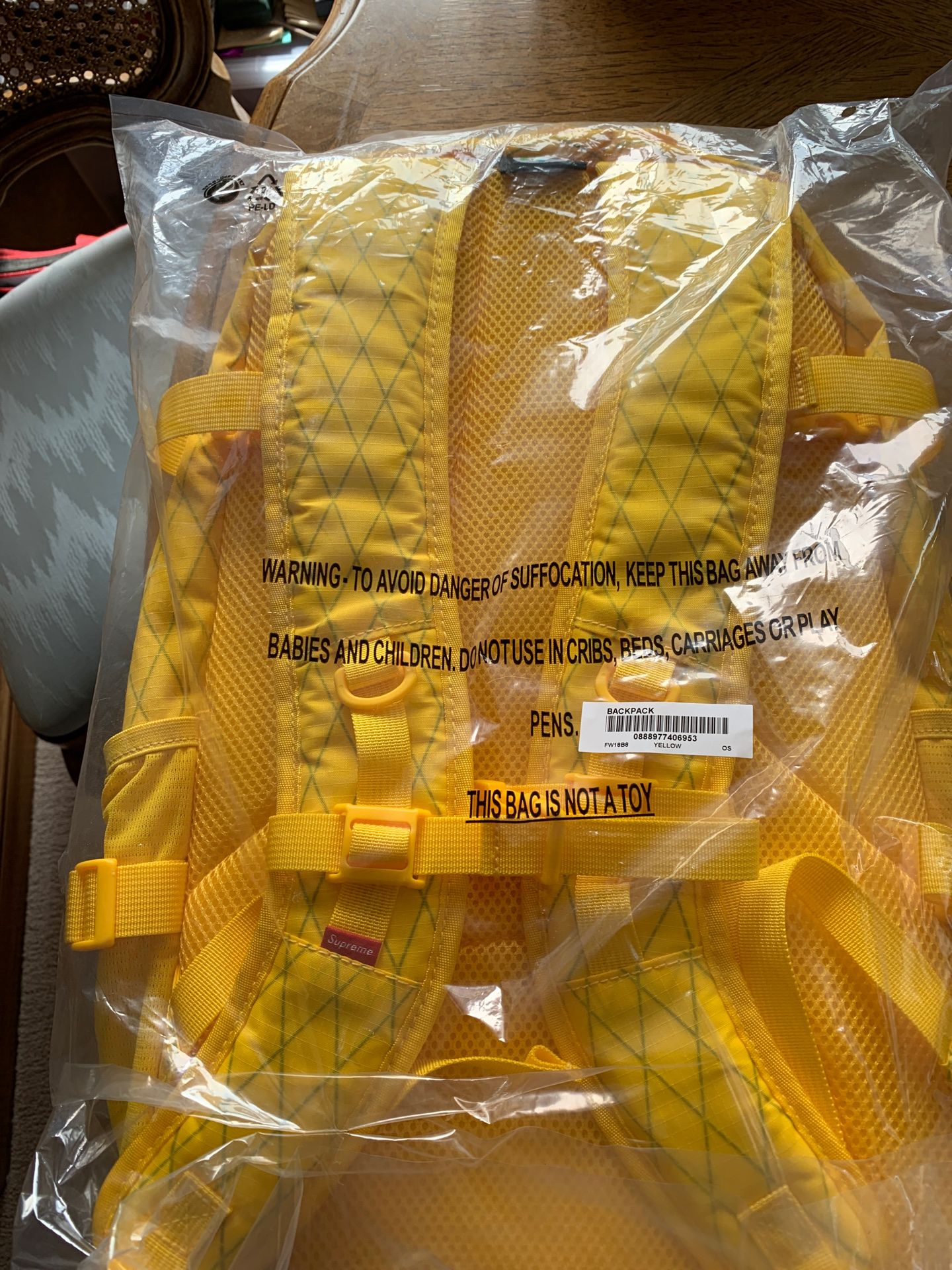 Supreme Yellow Backpack